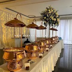 Roll Top Chafing Dish Tembaga